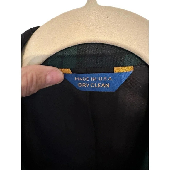 Vintage Pendleton mens Green & Blue 100% Virgin Wool Plaid Blazer Size 44 - Picture 5 of 8